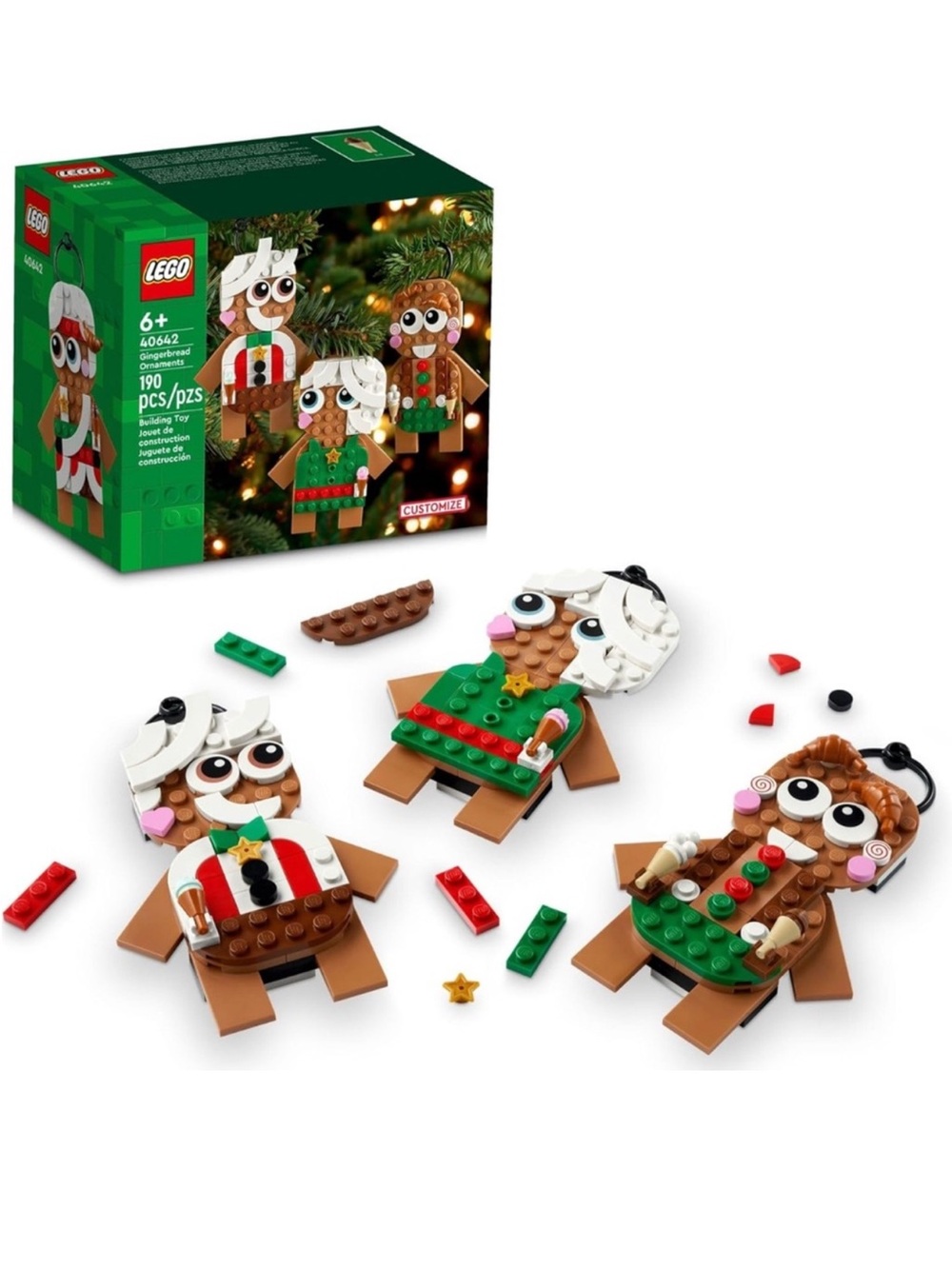 LEGO Gingerbread Ornaments (Set 40642) Holiday Christmas